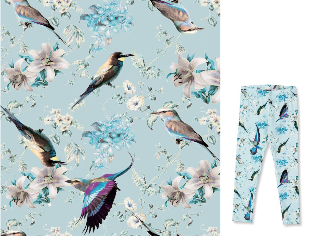 piaf GmbH Textil und Grafik: Textildesign - Mädchen: Birds & Butterflies: Bild1