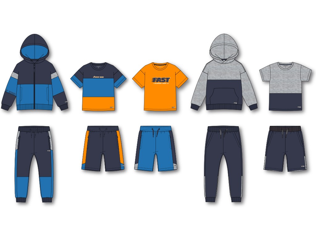 piaf GmbH Textil und Grafik: Modedesign -  Kids Boys Gym Kollektion Spring 2021 für Manor Kids