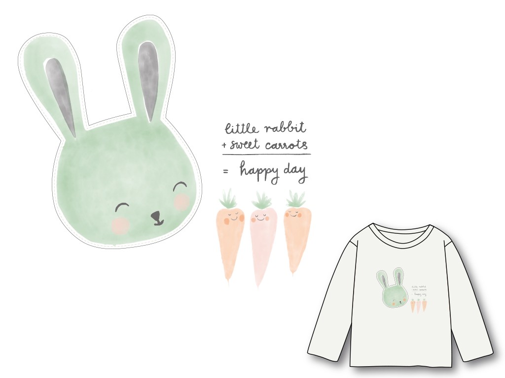 piaf GmbH Textil und Grafik: Prints -  Platzierter Druck für Baby Top 