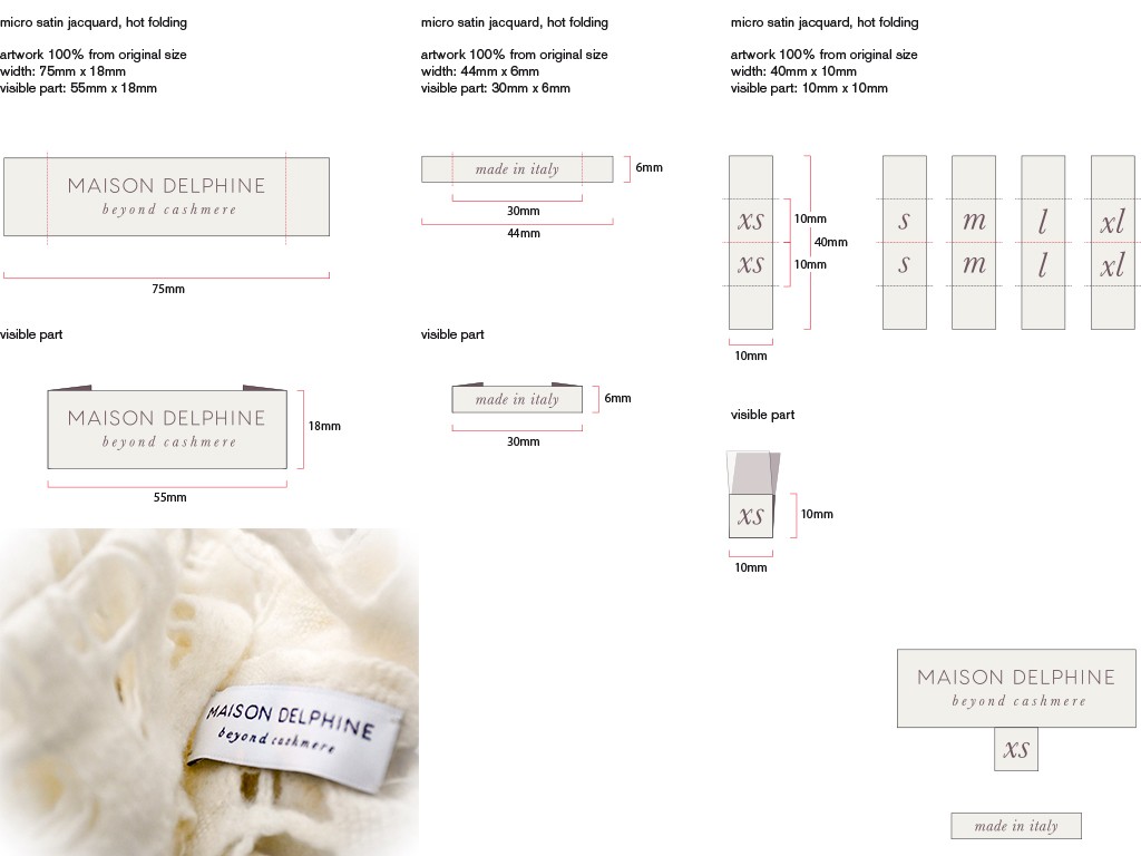 piaf GmbH Textil und Grafik: Grafik -  Labeling,  für Maison Delphine